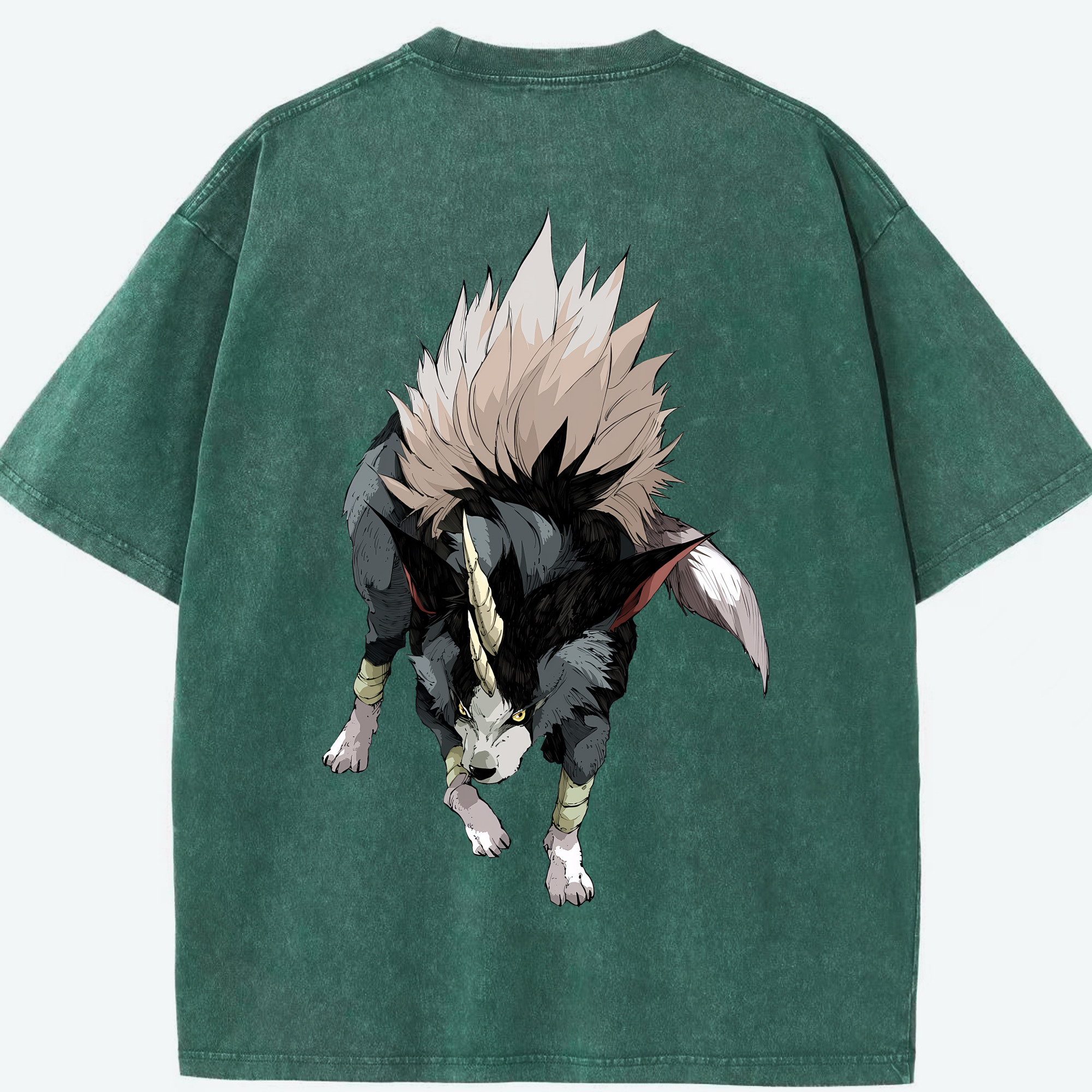 （画像用） 転スラ Regarding Reincarnated to Slime 綿100% ヴィンテージ風 半袖Tシャツ（背面プリント）